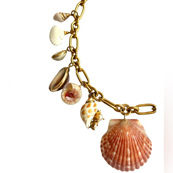 REVOLVE Beach Bound Necklace in Gold Shell Charm Necklace, Brinker + Eliza - Picture 3 of 7